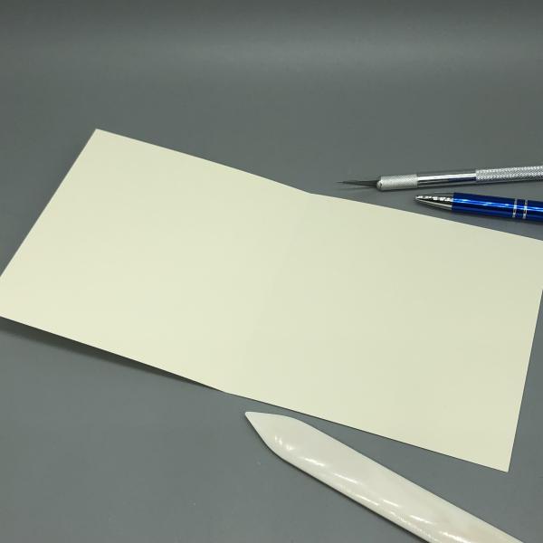 Karton quadratisch Papier Grußkarten elfenbein